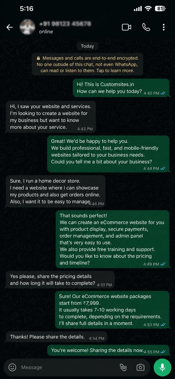 WhatsApp client chat proof 4