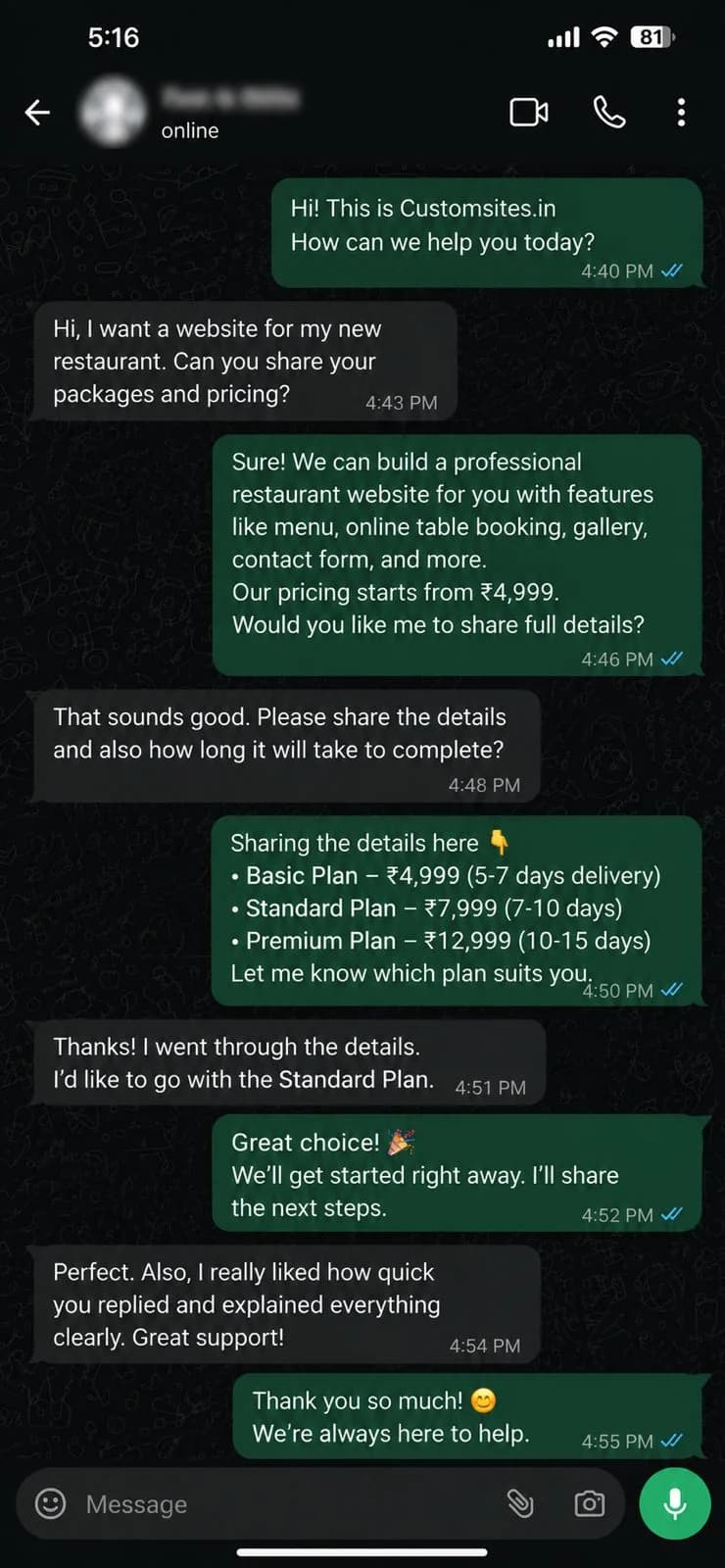 WhatsApp client chat proof 5