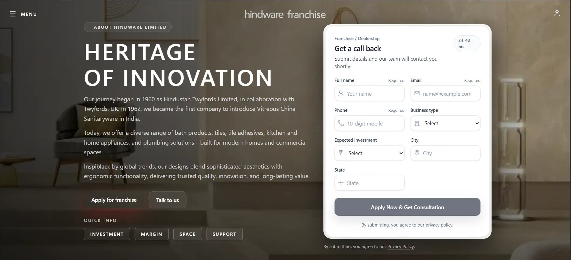 Franchise Website Template