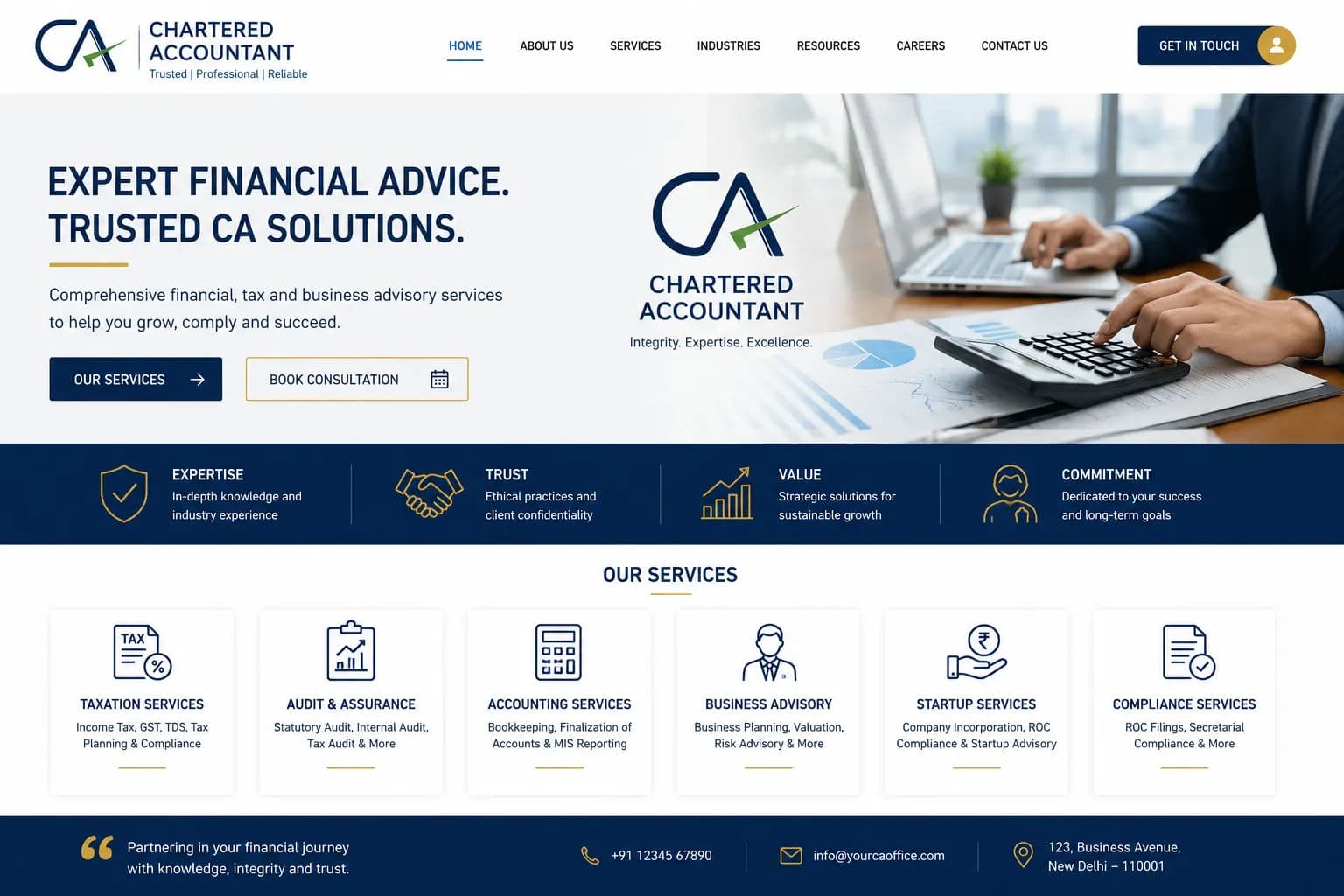 CA and Chartered Accountant Website Design in India: Features That Build Client Trust and Get More Leads