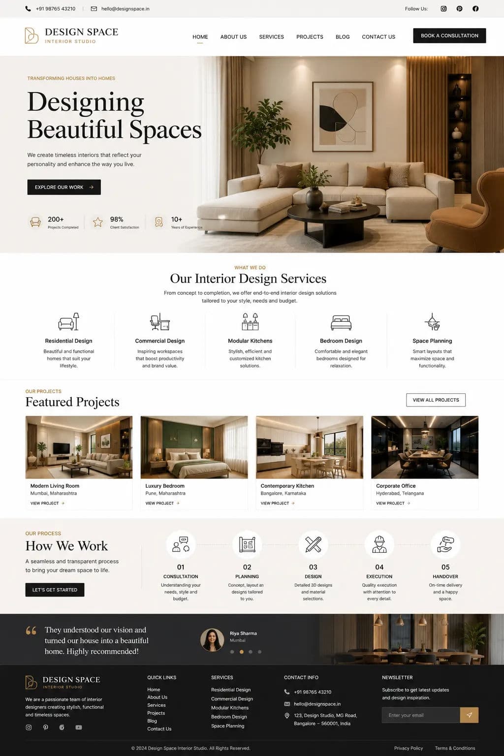 Interior Designer Website Design in India: How to Showcase Your Work and Get High-Value Clients