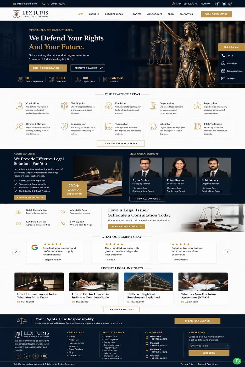 Lawyer and Law Firm Website Design in India: Essential Features to Attract More Clients and Build Legal Authority