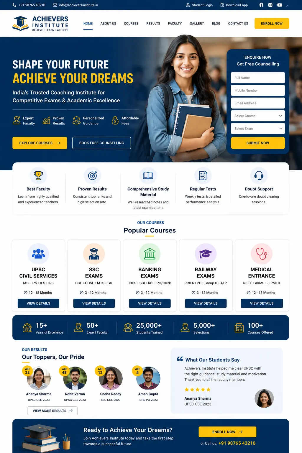 Coaching Institute Website Design in India: Enrol More Students and Grow Your Education Business
