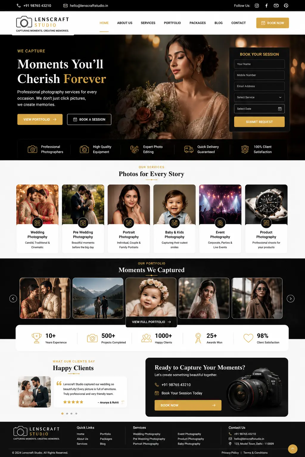 Photography Studio Website Design in India: Showcase Your Work and Book More Clients