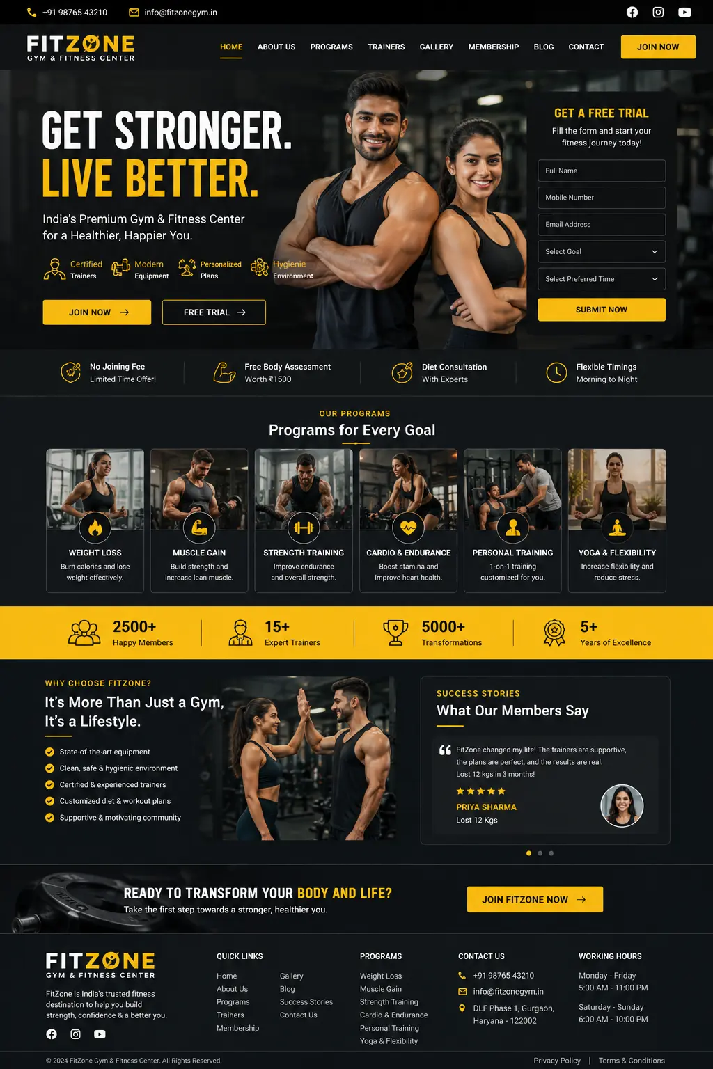 Gym and Fitness Center Website Design in India: Get More Members Online