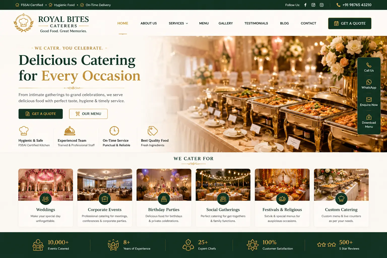 Catering Business Website Design in India: Get More Wedding and Event Catering Orders Online