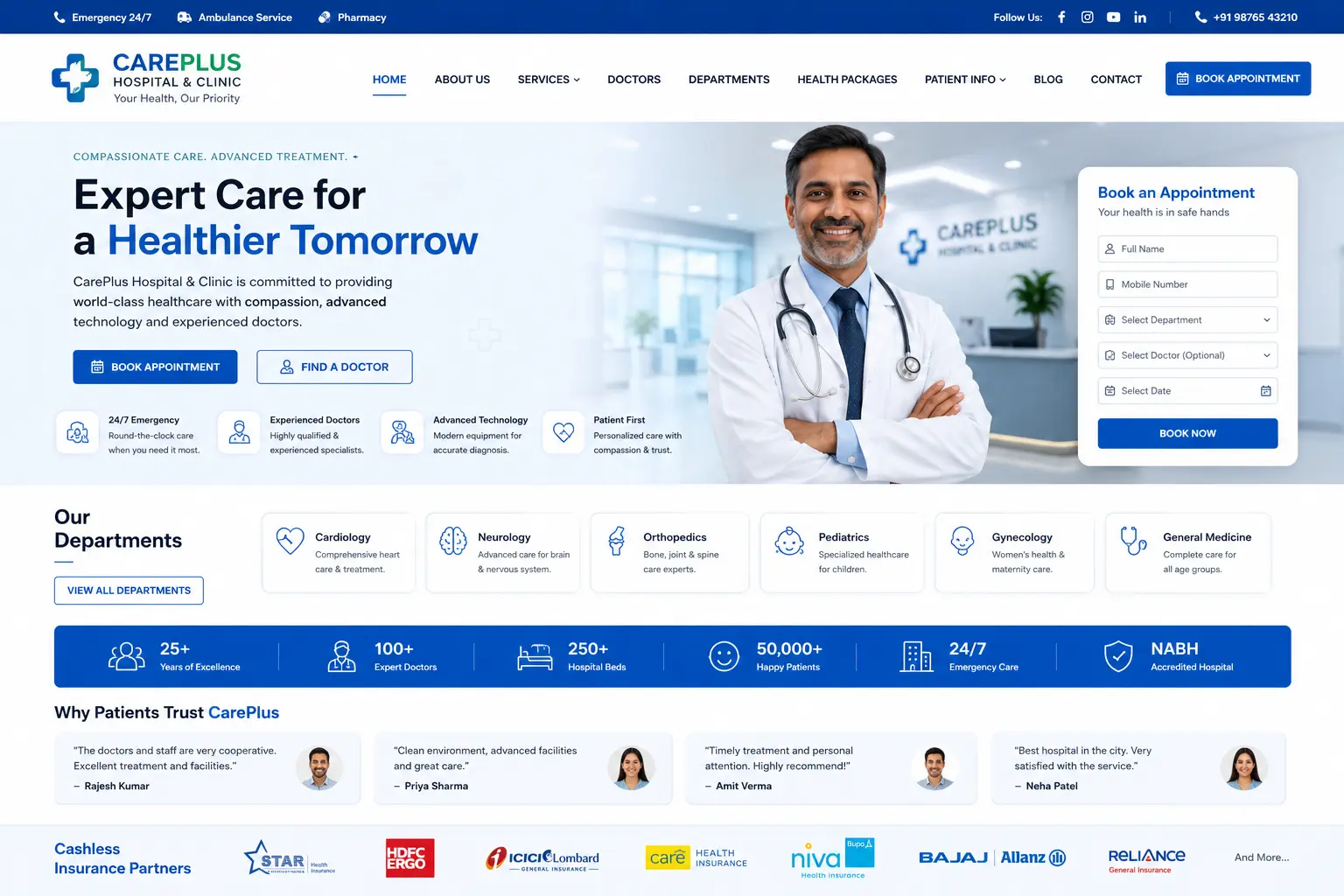 Hospital and Clinic Website Design in India: Build Patient Trust and Grow Your Healthcare Practice Online