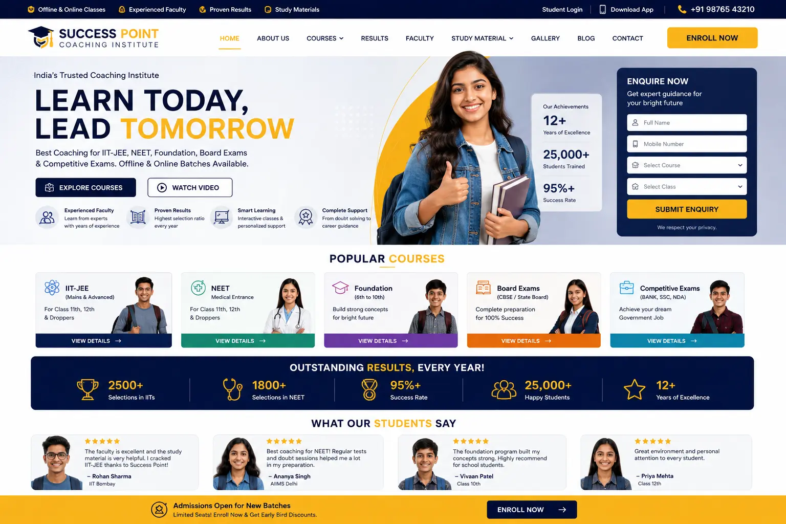 Coaching Institute Website Design in India: Attract More Students and Grow Your Classes Online